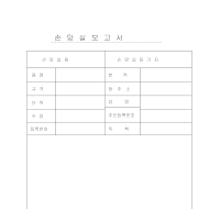 손망실 보고서 손망실 보고서